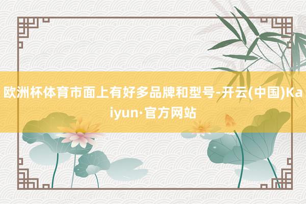 欧洲杯体育市面上有好多品牌和型号-开云(中国)Kaiyun·官方网站