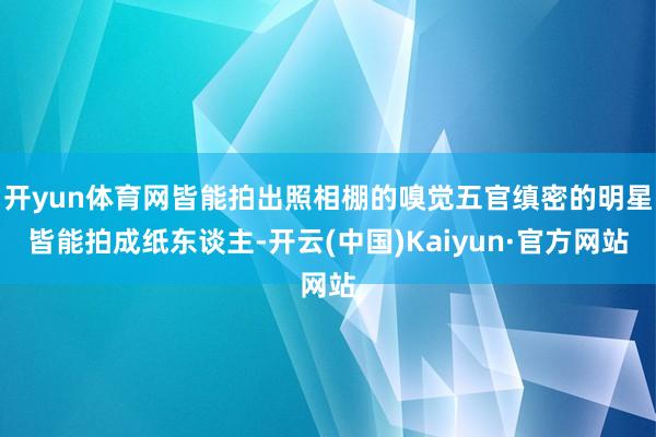 开yun体育网皆能拍出照相棚的嗅觉五官缜密的明星皆能拍成纸东谈主-开云(中国)Kaiyun·官方网站