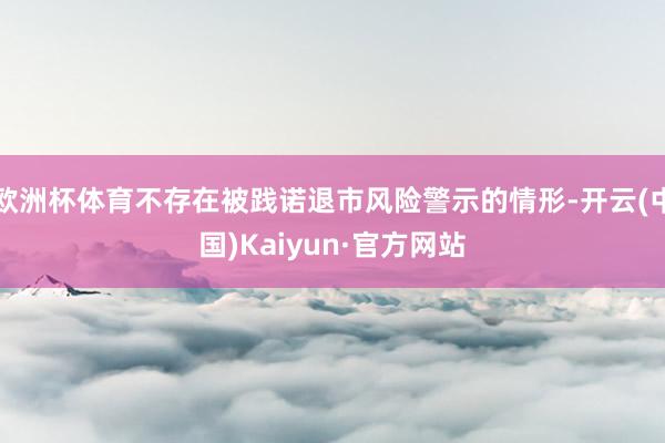 欧洲杯体育不存在被践诺退市风险警示的情形-开云(中国)Kaiyun·官方网站