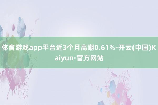 体育游戏app平台近3个月高潮0.61%-开云(中国)Kaiyun·官方网站