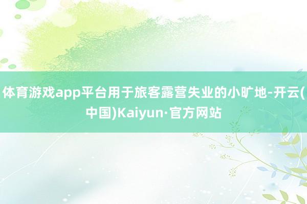 体育游戏app平台用于旅客露营失业的小旷地-开云(中国)Kaiyun·官方网站