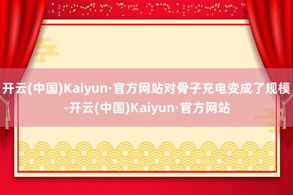 开云(中国)Kaiyun·官方网站对骨子充电变成了规模-开云(中国)Kaiyun·官方网站