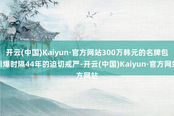 开云(中国)Kaiyun·官方网站300万韩元的名牌包引爆时隔44年的迫切戒严-开云(中国)Kaiyun·官方网站