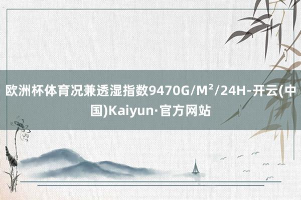 欧洲杯体育况兼透湿指数9470G/M²/24H-开云(中国)Kaiyun·官方网站