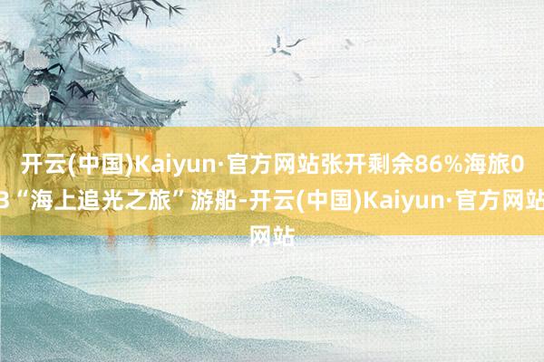 开云(中国)Kaiyun·官方网站张开剩余86%海旅03“海上追光之旅”游船-开云(中国)Kaiyun·官方网站