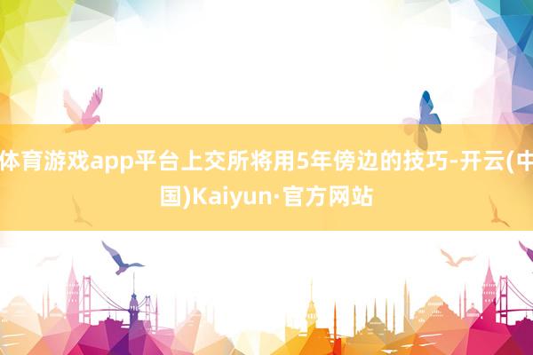 体育游戏app平台上交所将用5年傍边的技巧-开云(中国)Kaiyun·官方网站